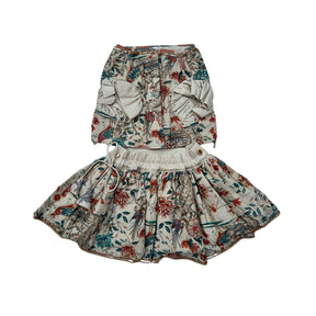 RUST PANKHUDI HAND EMBROIDERED LEHENGA FOR DOGS AND CATS