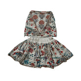 RUST PANKHUDI HAND EMBROIDERED LEHENGA FOR DOGS AND CATS