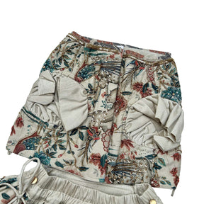 RUST PANKHUDI HAND EMBROIDERED LEHENGA FOR DOGS AND CATS