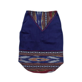 DEEP NAVY IKAT KANTHA KURTA FOR DOGS AND CATS