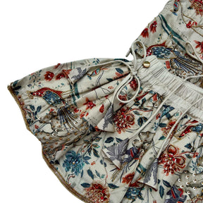 RUST PANKHUDI HAND EMBROIDERED LEHENGA FOR DOGS AND CATS