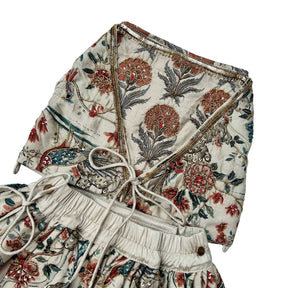 RUST PANKHUDI HAND EMBROIDERED LEHENGA FOR DOGS AND CATS