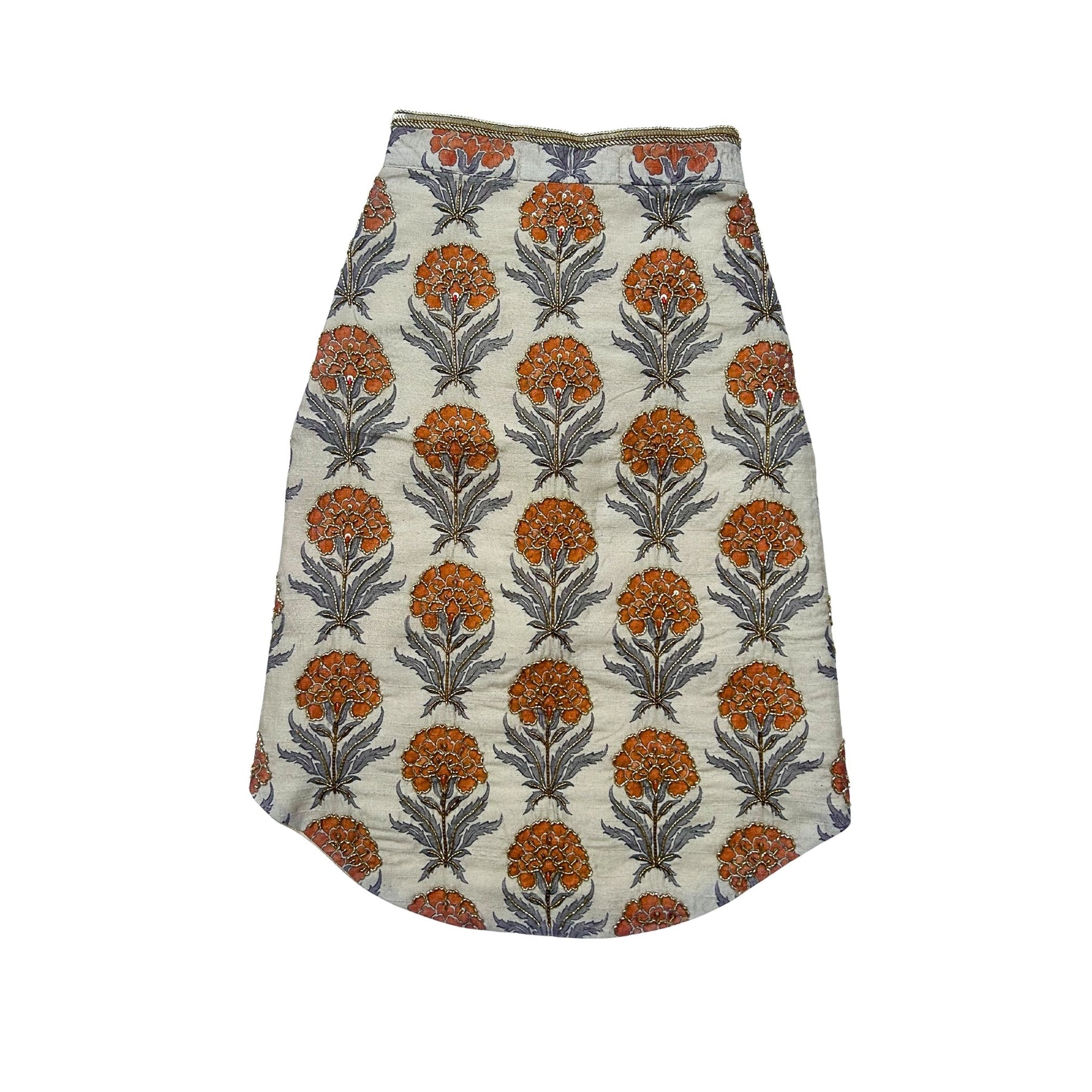 RUST PANKHUDI HAND EMBROIDERED SHERWANI FOR DOGS AND CATS