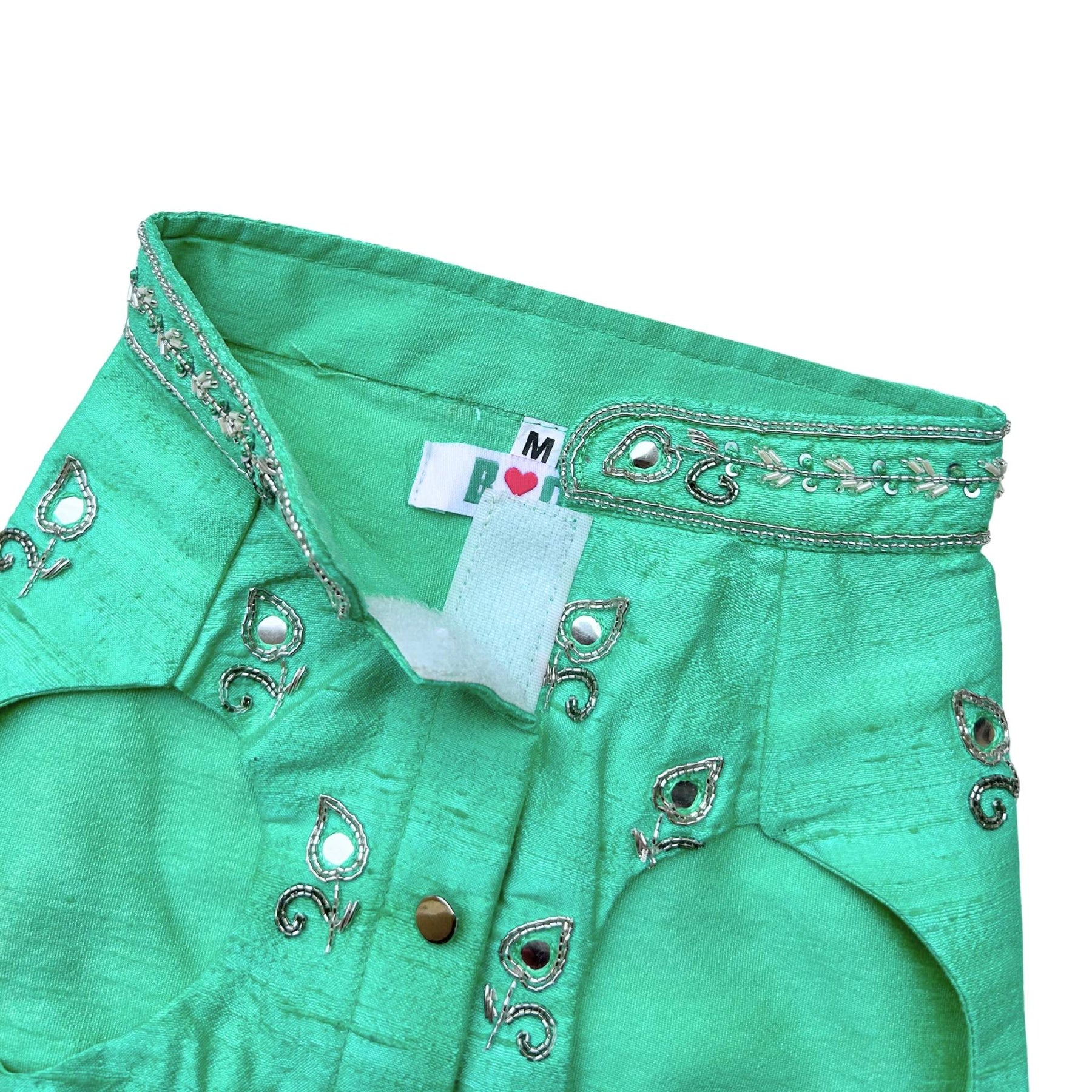 AQUA GREEN MIRROR BUTI SHERWANI FOR DOGS AND CATS