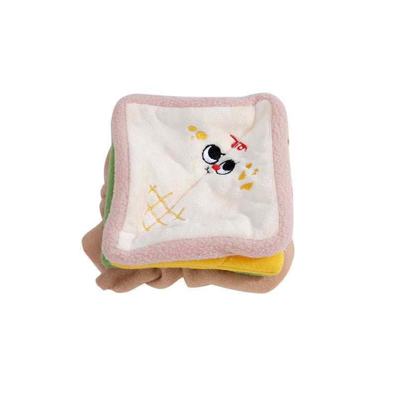 SANDWICH PLUSH AND CRINKLED DOG TOY