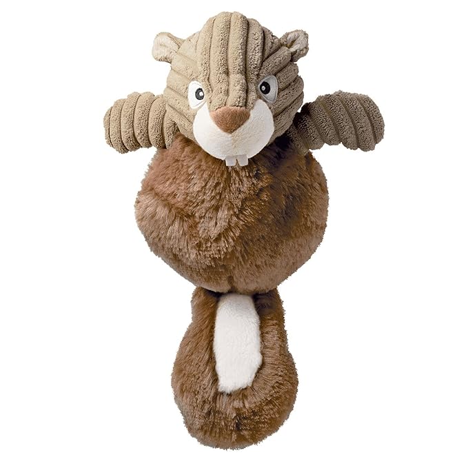 SQUIRREL PLUSH AND SQUEAKY DOG TOY