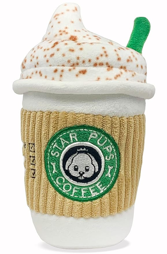 STAR PUP COFFEE PLUSH DOG TOY