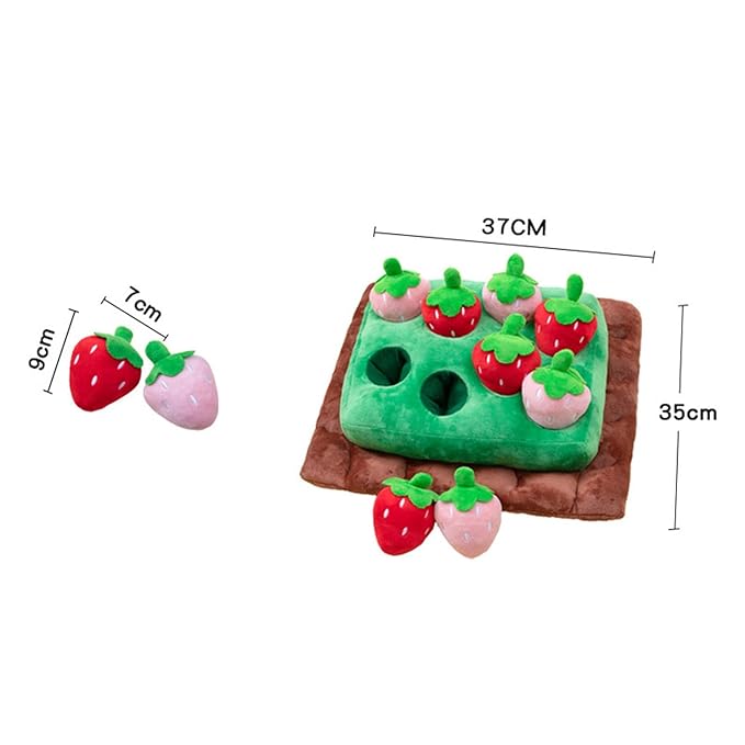 STRAWBERRIES PLUSH DOG TOY