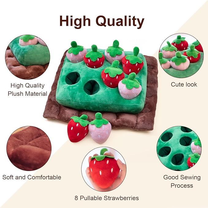 STRAWBERRIES PLUSH DOG TOY