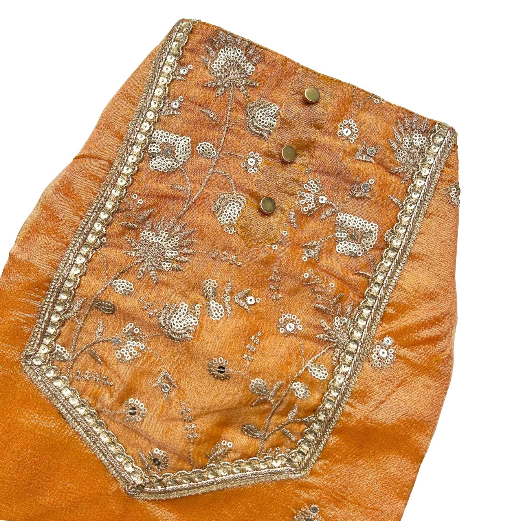 MUSTARD YELLOW FLORAL SEQUINS WAISTCOAT FOR DOGS AND CATS