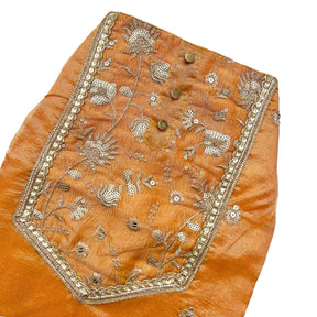 MUSTARD YELLOW FLORAL SEQUINS WAISTCOAT FOR DOGS AND CATS