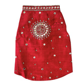 HAND EMBROIDERED MIRROR WORK RED DOG SHERWANI