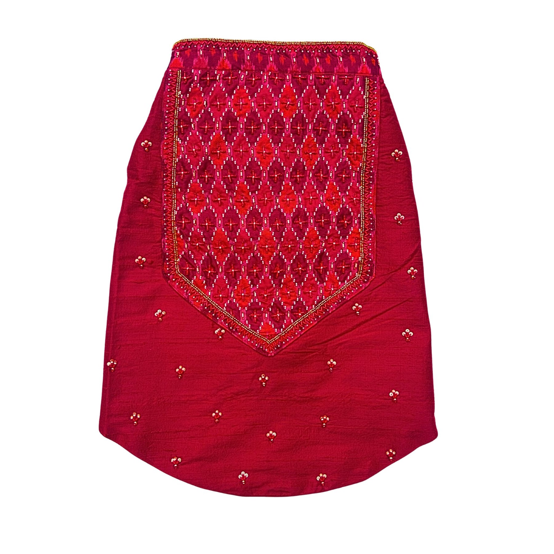 RED IKAT HAND EMBROIDERED SHERWANI FOR DOGS AND CATS