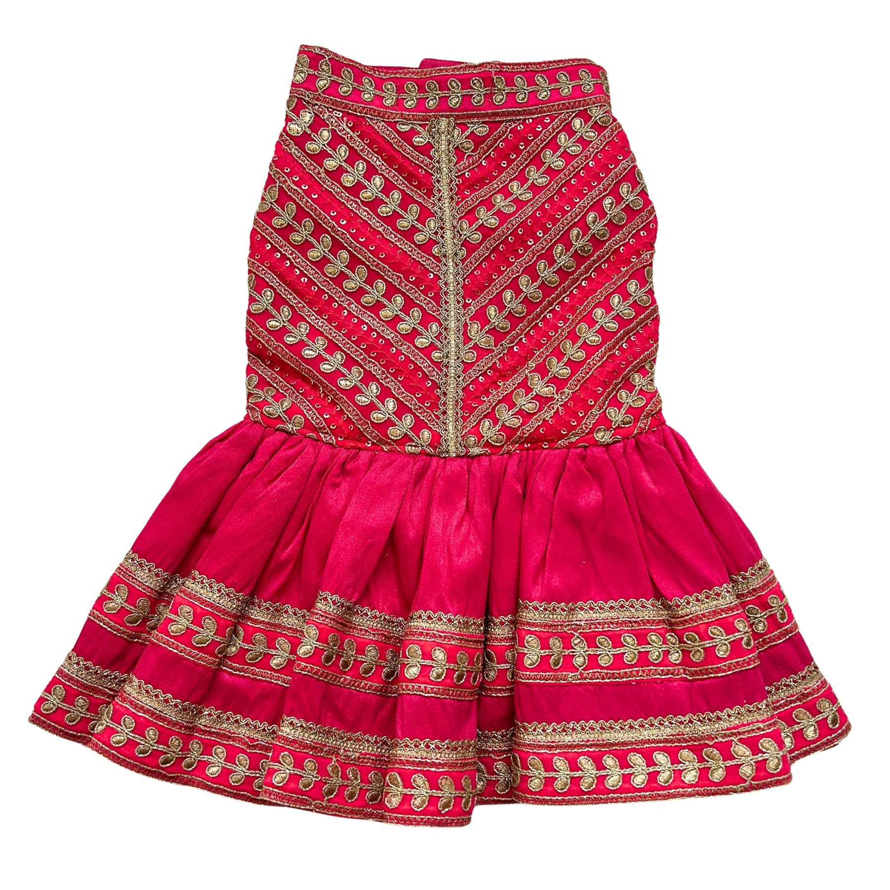 FUCHSIA LEAF ANARKALI + PINK PAW-SOME RAKHI FOR DOGS AND CATS