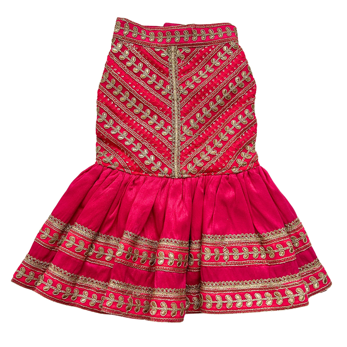 FUCHSIA LEAF DOG ANARKALI FOR DOGS AND CATS