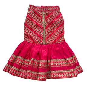 FUCHSIA LEAF DOG ANARKALI FOR DOGS AND CATS
