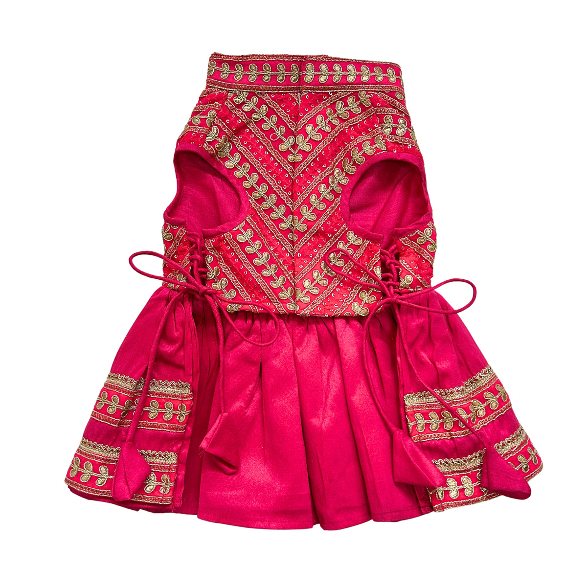 FUCHSIA LEAF DOG ANARKALI FOR DOGS AND CATS