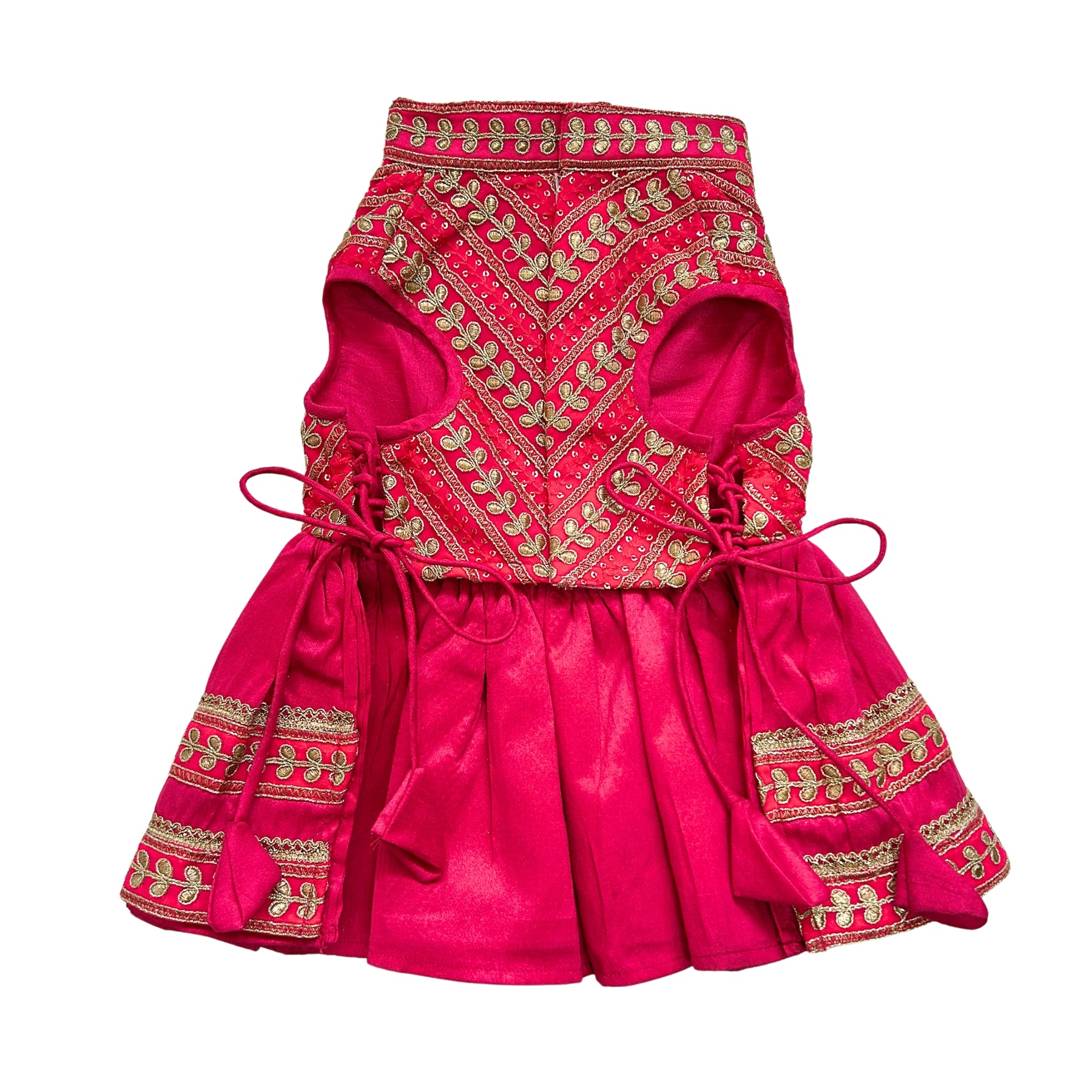 FUCHSIA LEAF ANARKALI + PINK PAW-SOME RAKHI FOR DOGS AND CATS