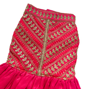 FUCHSIA LEAF DOG ANARKALI FOR DOGS AND CATS