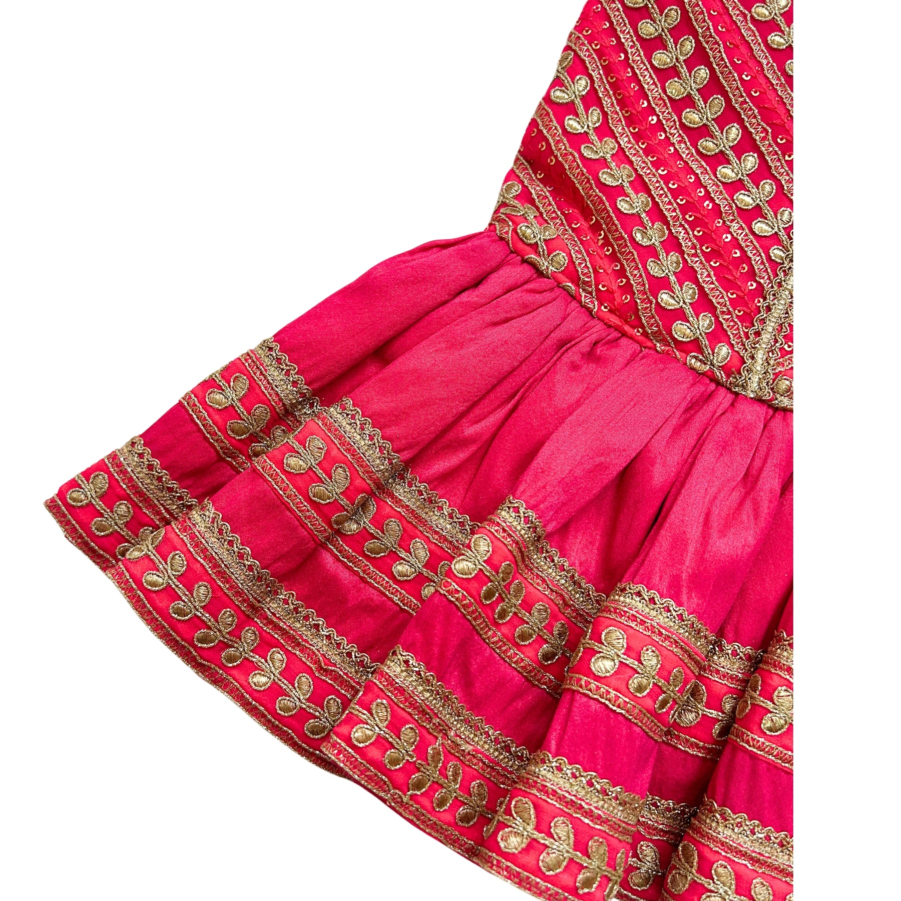 FUCHSIA LEAF DOG ANARKALI FOR DOGS AND CATS