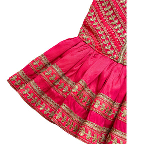 FUCHSIA LEAF DOG ANARKALI FOR DOGS AND CATS