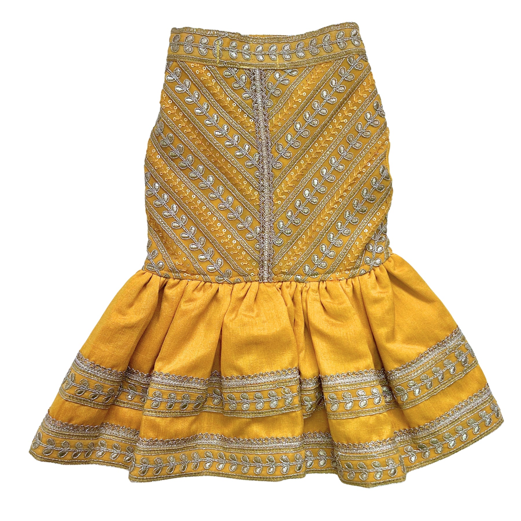 YELLOW LEAF DOG ANARKALI FOR DOGS AND CATS
