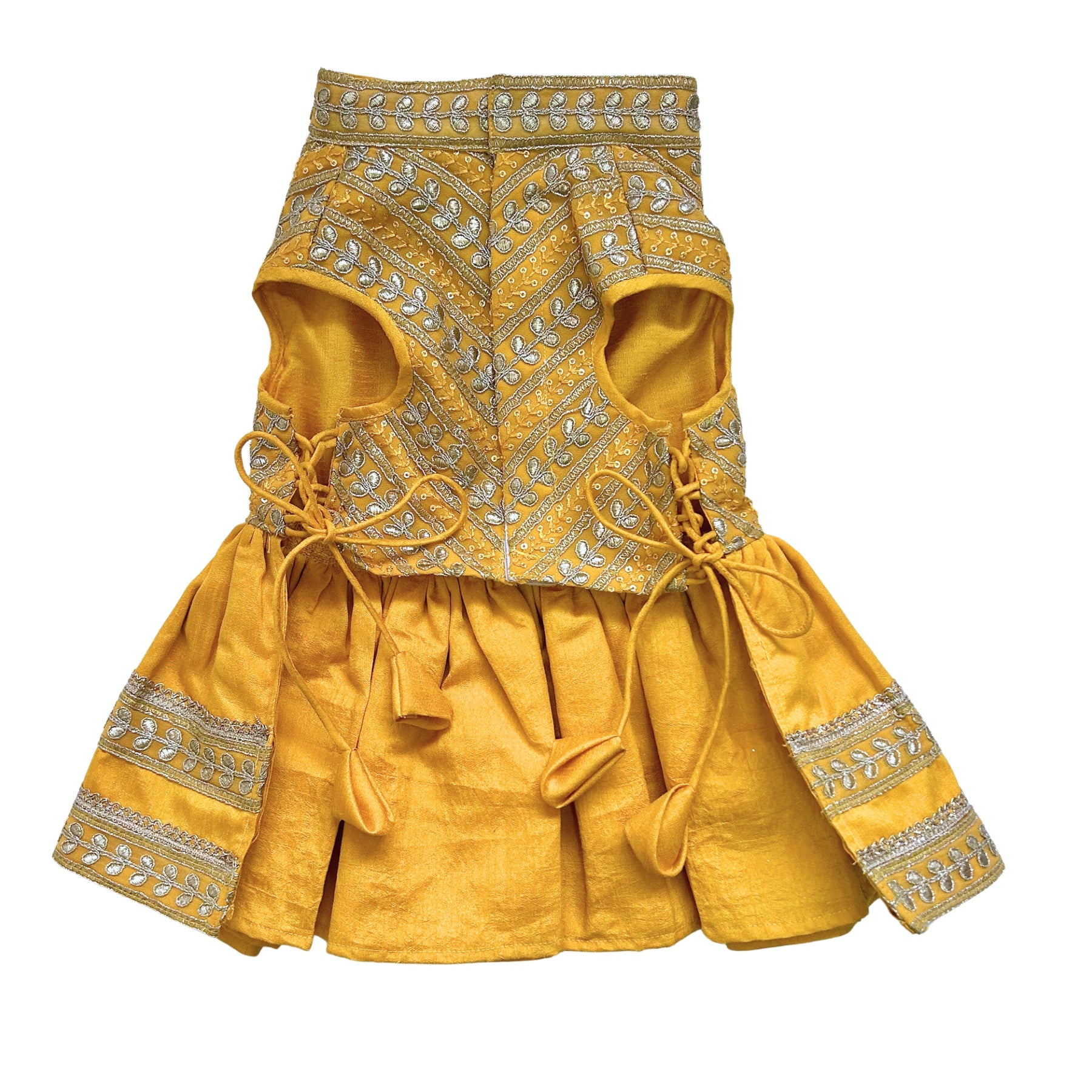 YELLOW LEAF DOG ANARKALI FOR DOGS AND CATS