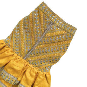 YELLOW LEAF DOG ANARKALI FOR DOGS AND CATS