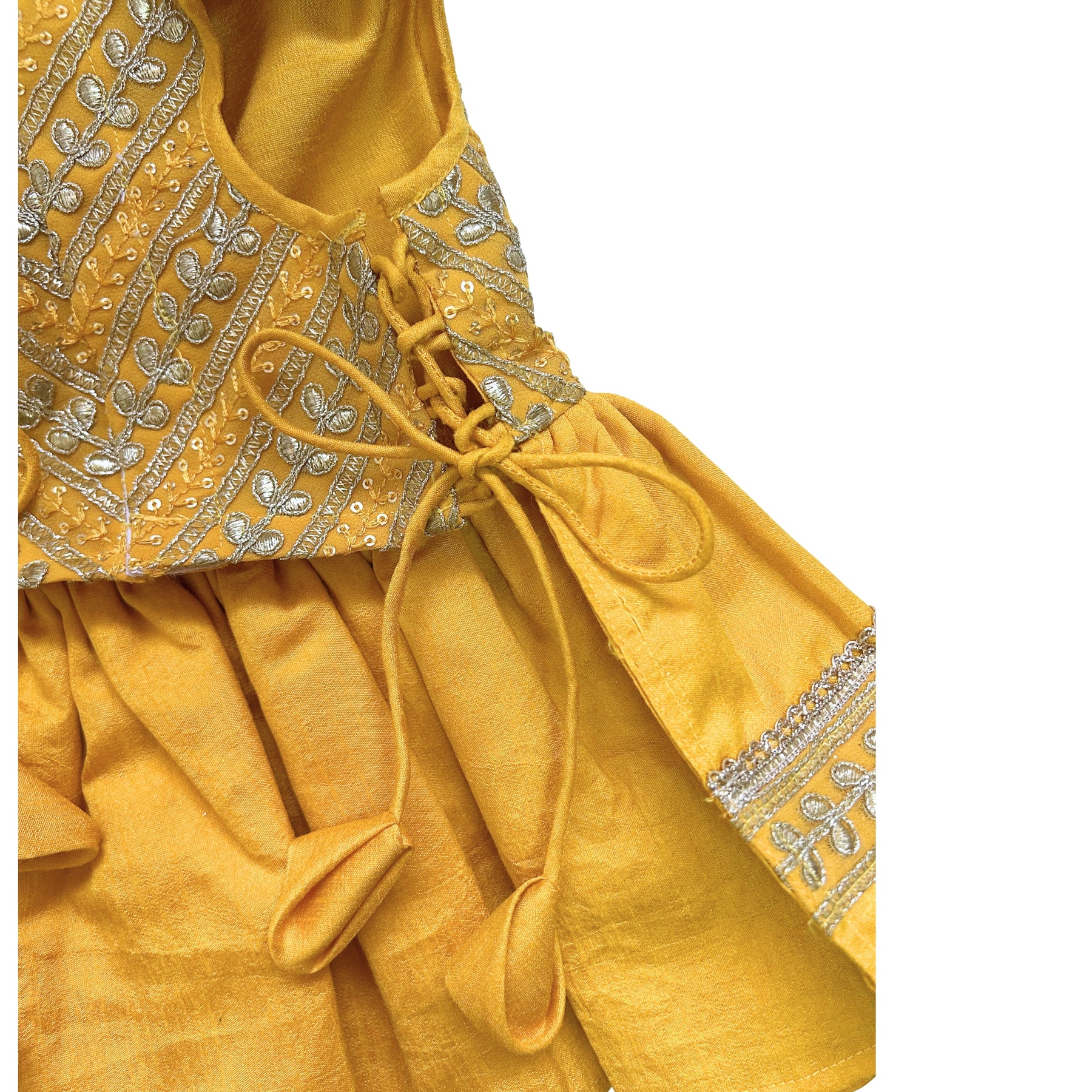 YELLOW LEAF DOG ANARKALI FOR DOGS AND CATS