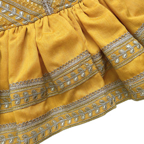 YELLOW LEAF DOG ANARKALI FOR DOGS AND CATS