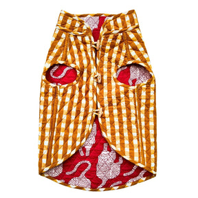 TIGER PRINT REVERSIBLE QUILTED JACKET FOR DOGS AND CATS