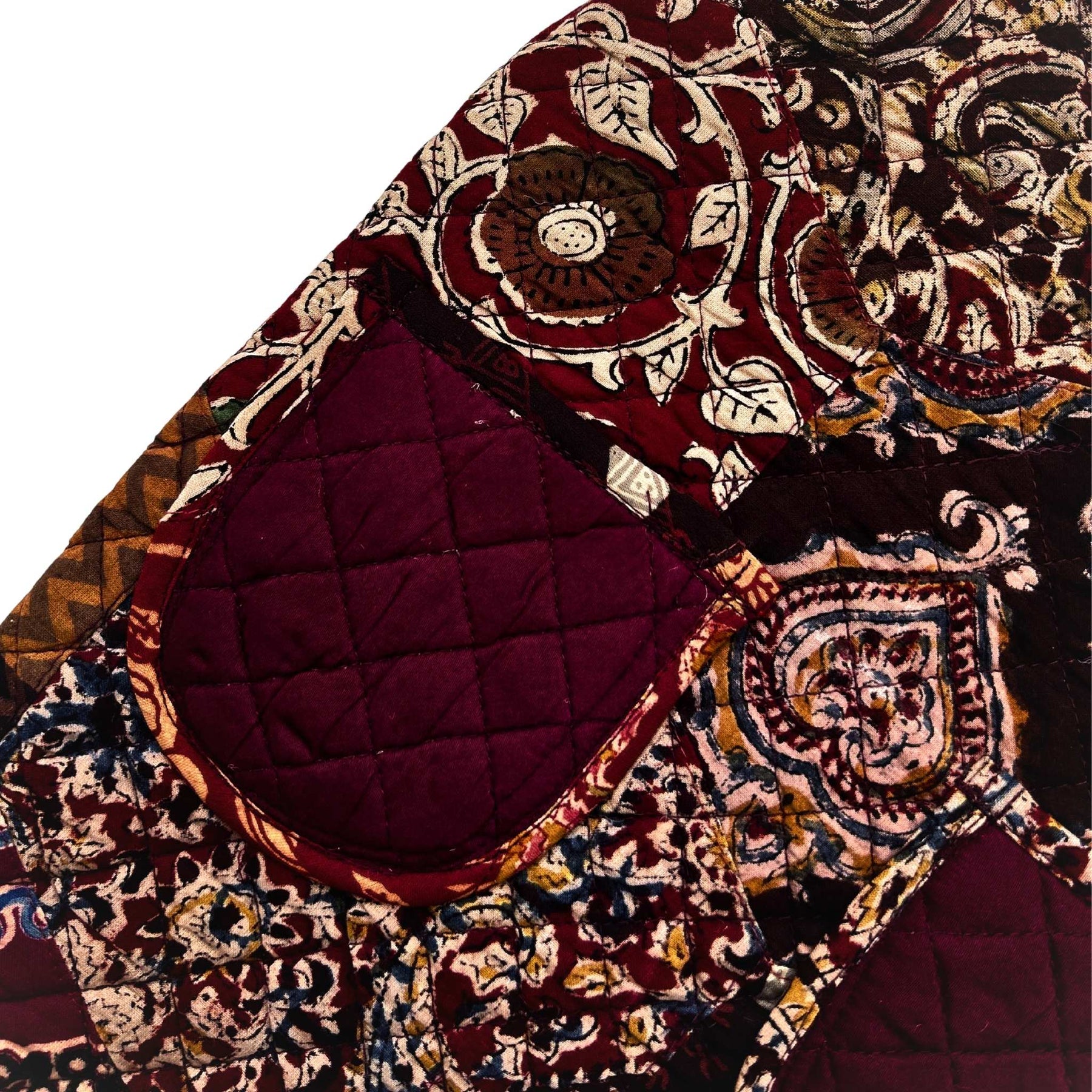 COLOUR BUKHARI PATCH WORK RED QUILTED JACKET FOR DOGS AND CATS