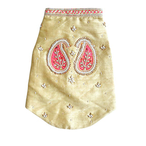 GOLD APPLIQUÉ GOTA PATTI SHERWANI FOR DOGS AND CATS