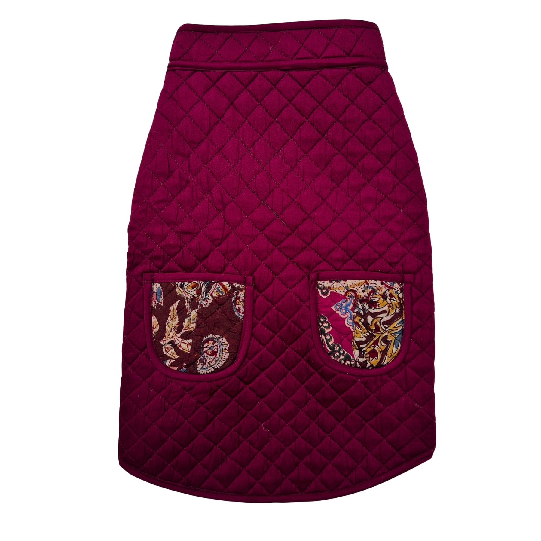 KALAMKARI PATCH-WORK REVERSIBLE QUILTED JACKET FOR DOGS AND CATS