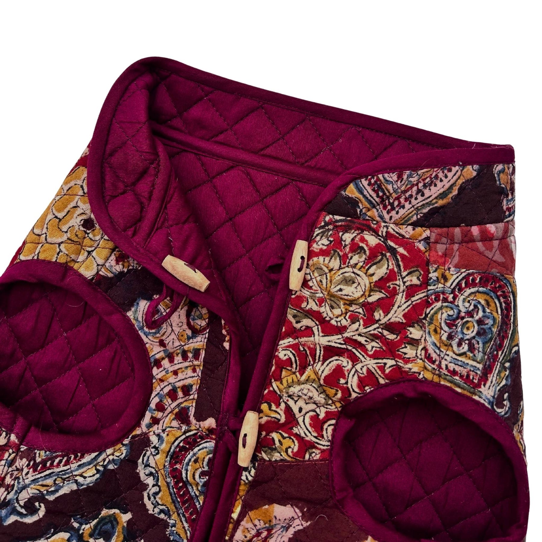 KALAMKARI PATCH-WORK REVERSIBLE QUILTED JACKET FOR DOGS AND CATS