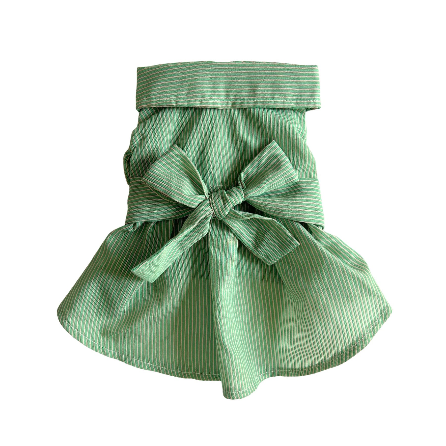 EMERALD GREEN STRIPE DRESS FOR DOGS AND CATS