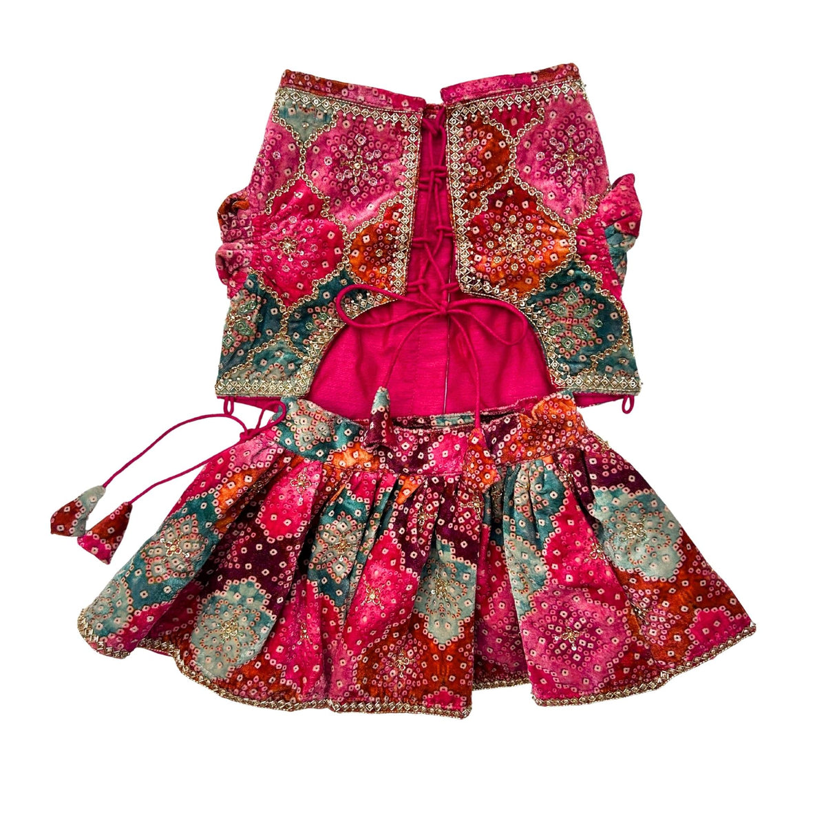 RANGREZ RANI VELVET HAND EMBROIDERED LEHENGA FOR DOGS AND CATS