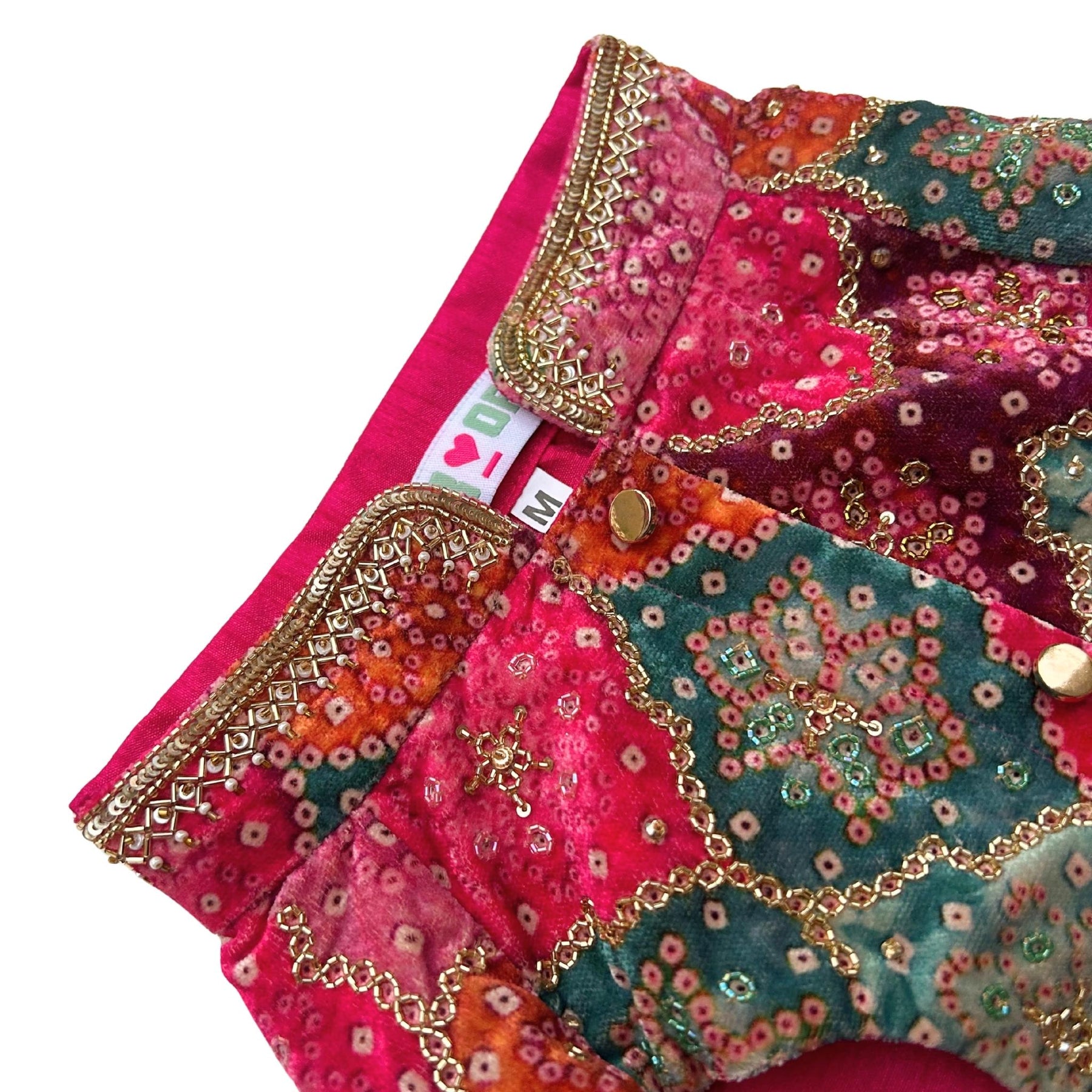 RANGREZ RANI VELVET HAND EMBROIDERED SHERWANI FOR DOGS AND CATS