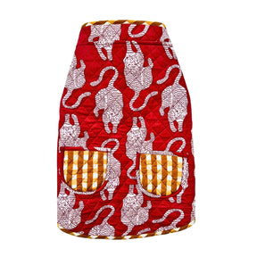 TIGER PRINT REVERSIBLE QUILTED JACKET FOR DOGS AND CATS