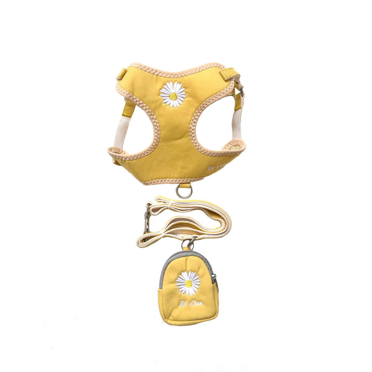 YELLOW FLOWER HARNESS AND LEASH