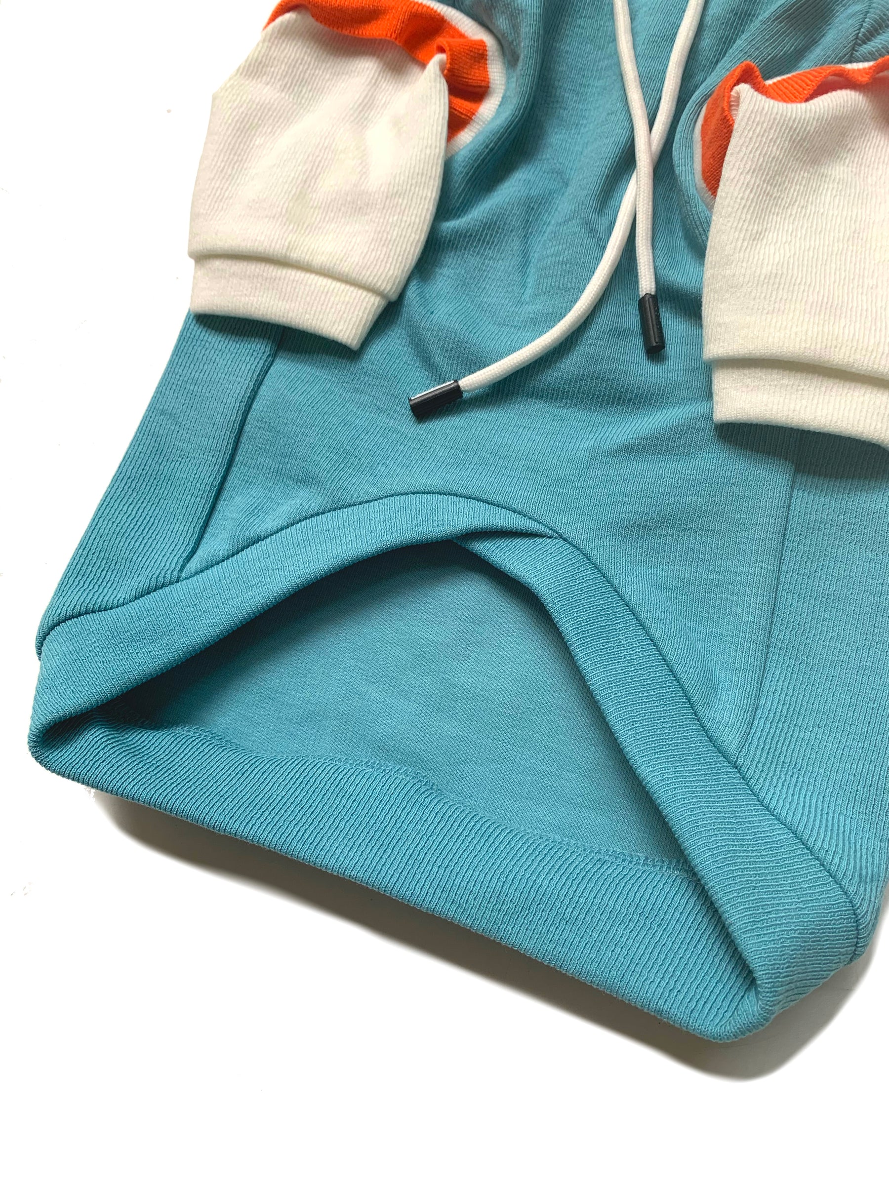 BLUE WHITE CONTRAST HOODIE