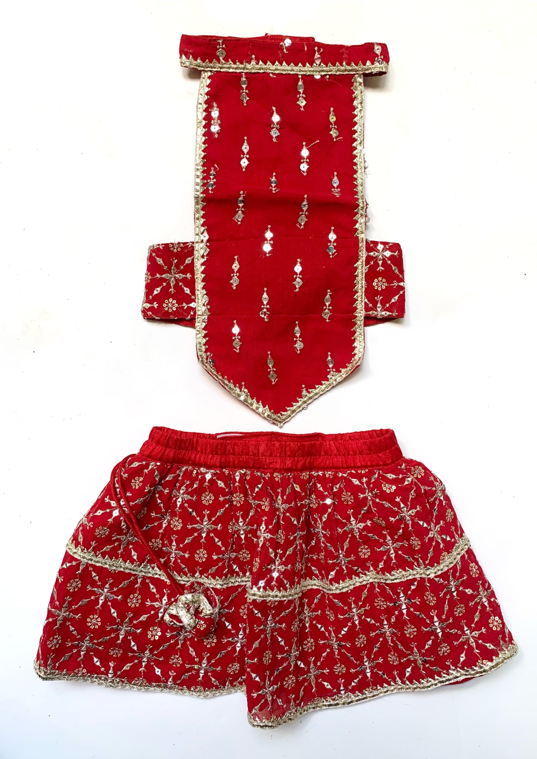 RED FESTIVE LEHENGA