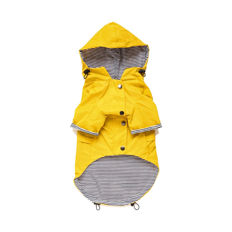 STRIPPED YELLOW RAINCOAT